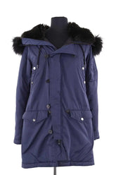 Parka The Kooples Bleu en Synthétique, taille XS - Seconde Main