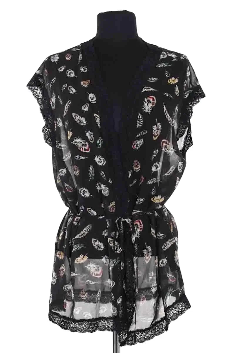 Top The Kooples Noir en Synthétique, taille XS - Seconde Main