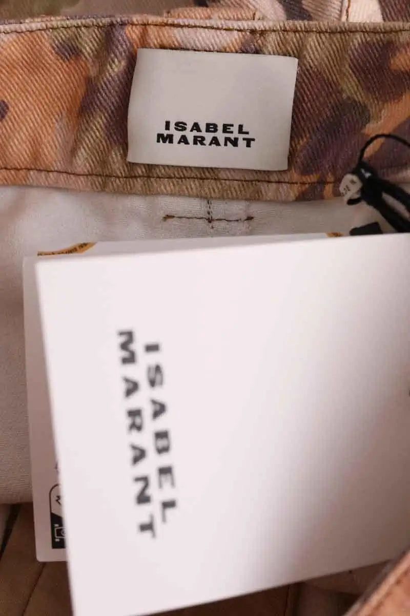 Pantalon droit Isabel Marant Evalia Camel en Coton