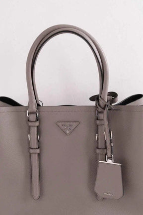Sac à main Prada Double Gris en Cuir