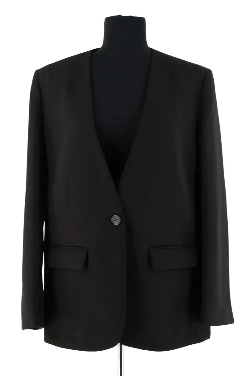 Blazer Essentiel Antwerp Noir en Synthétique, taille M - Seconde Main