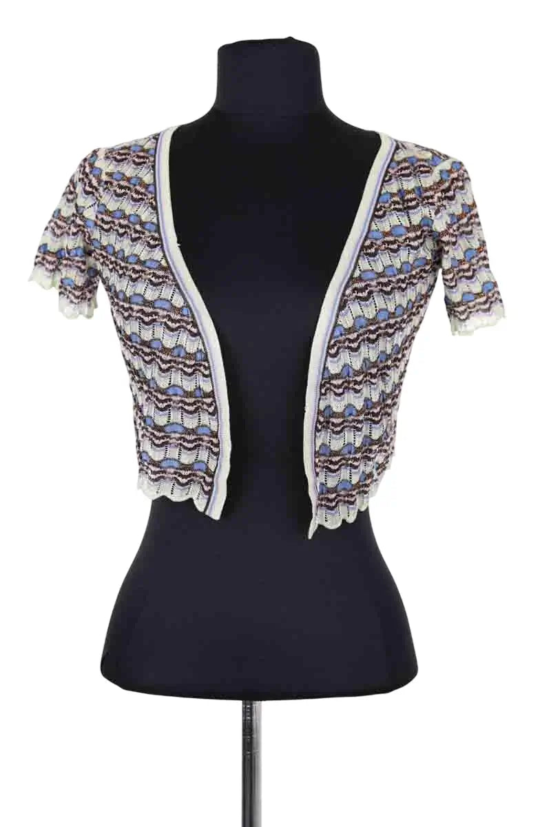 Cardigan Missoni Bleu en Soie, taille S - Seconde Main