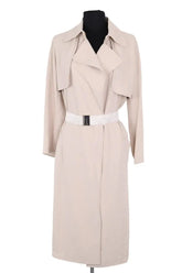 Trench-coat Tara Jarmon Beige en Synthétique, taille S - Seconde Main
