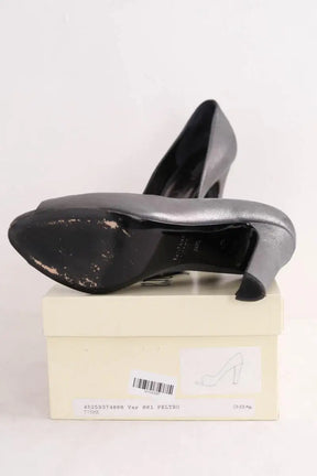 Talons Max Mara Gris en Cuir