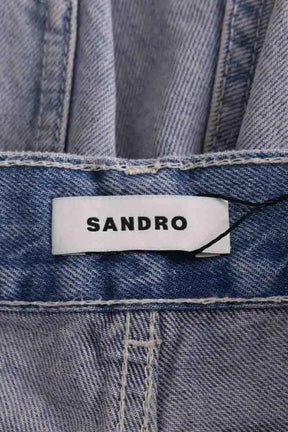 Jean large Sandro Bleu en Coton