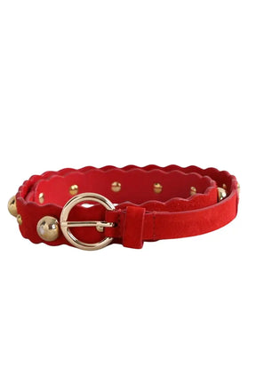 Ceinture en cuir Sandro Rouge en Cuir, taille M - Seconde Main