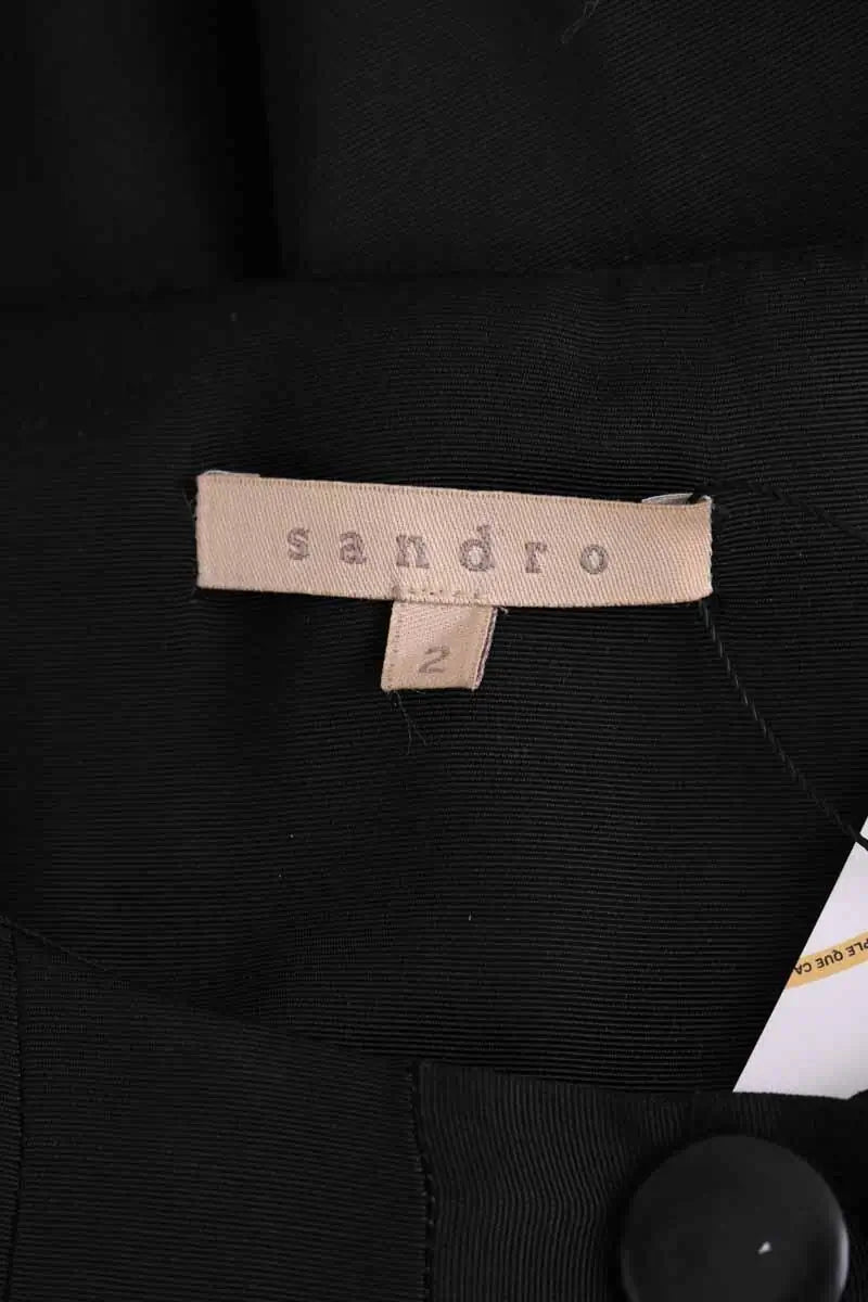Robe Sandro Noir en Viscose
