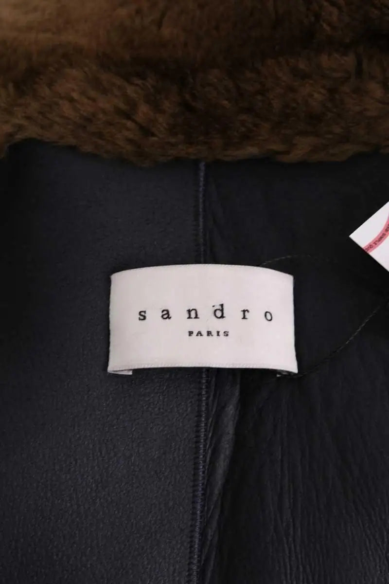 Manteau Sandro Marron en Laine