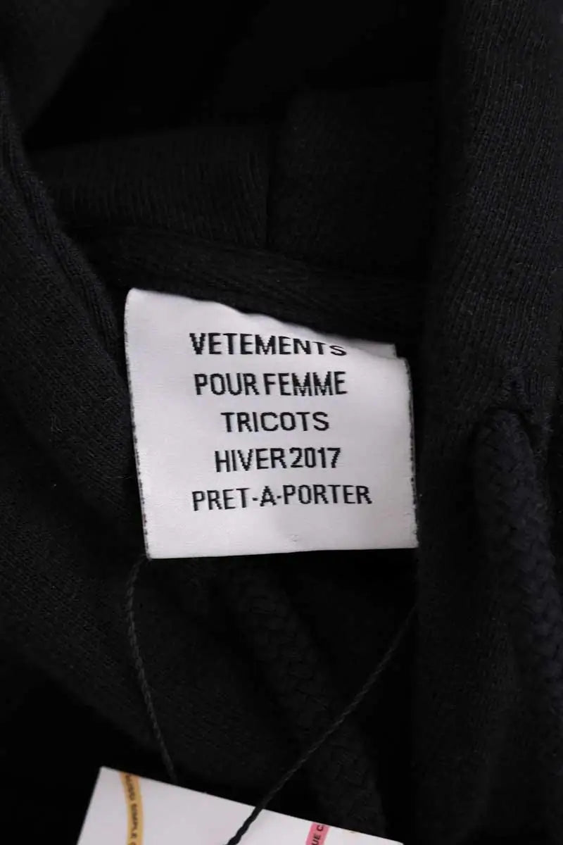 Sweatshirt VETEMENTS Noir en Coton