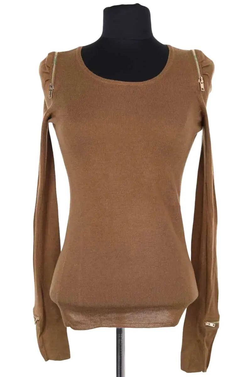 Pull Maje Camel en Cachemire, taille S - Seconde Main