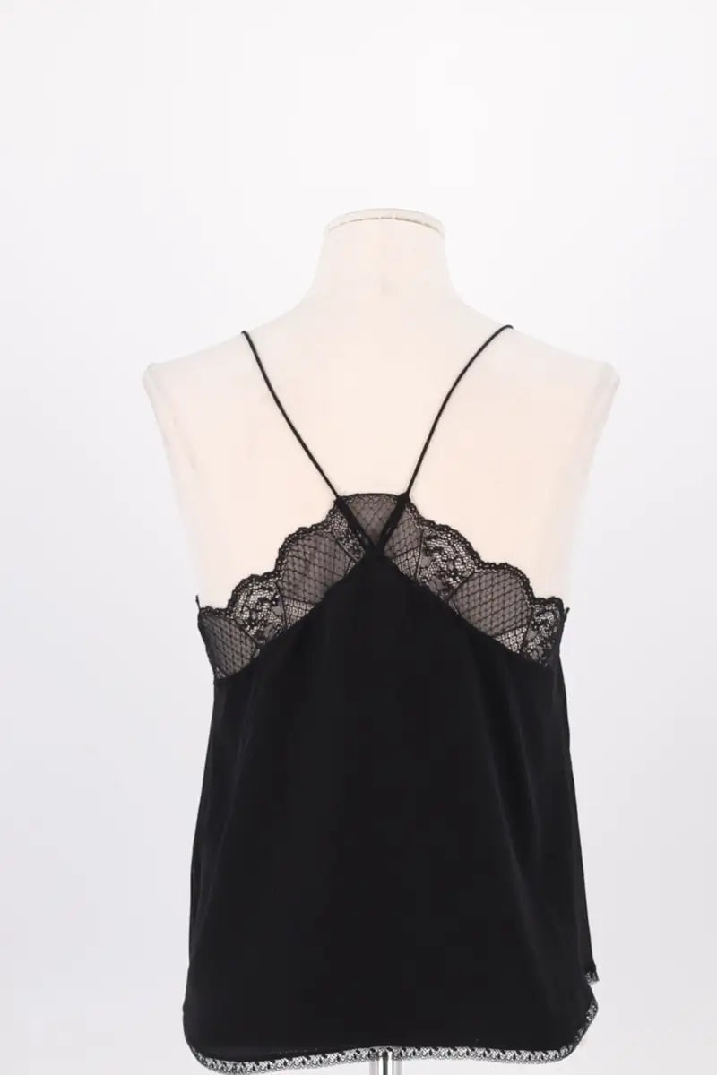 Top sans manche Zadig & Voltaire Noir en Soie