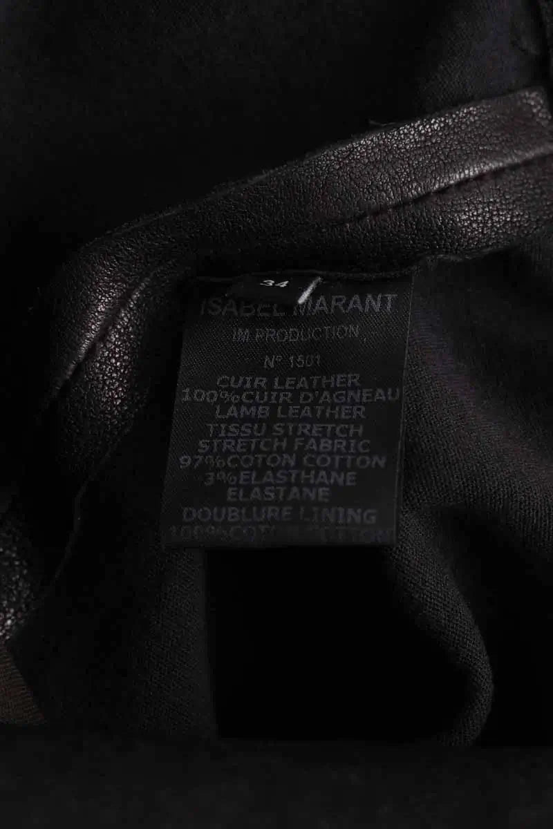 Mini jupe Isabel Marant Noir en Cuir