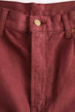 Jean large B Sides Bordeaux en Coton