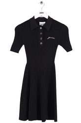 Robe Ganni Noir en Synthétique, taille XXS - Seconde Main