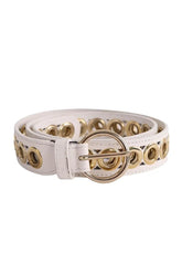 Ceinture en cuir Maje Blanc en Cuir, taille S - Seconde Main