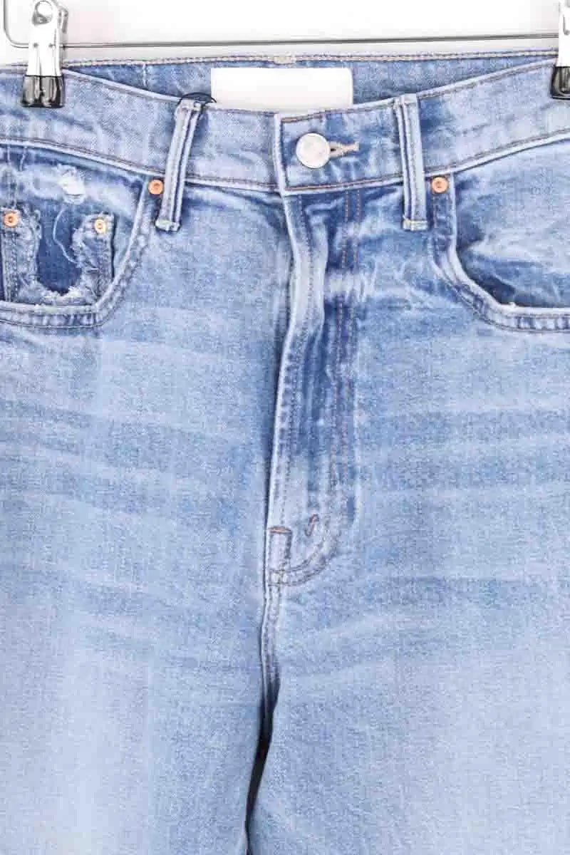 Jean droit Mother Bleu en Coton