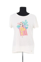 T-shirt Des Petits Hauts Blanc en Coton, taille M - Seconde Main