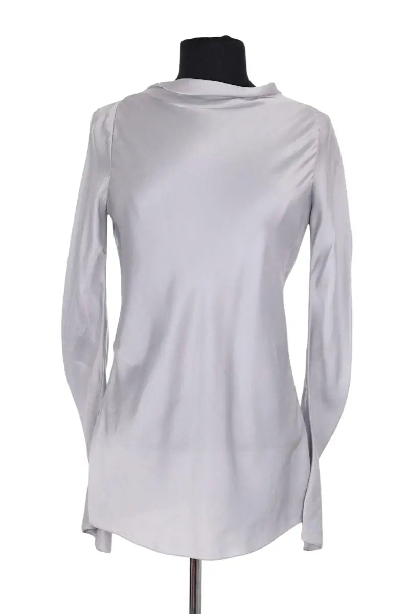 Blouse Yves Saint Laurent Gris en Soie, taille S - Seconde Main