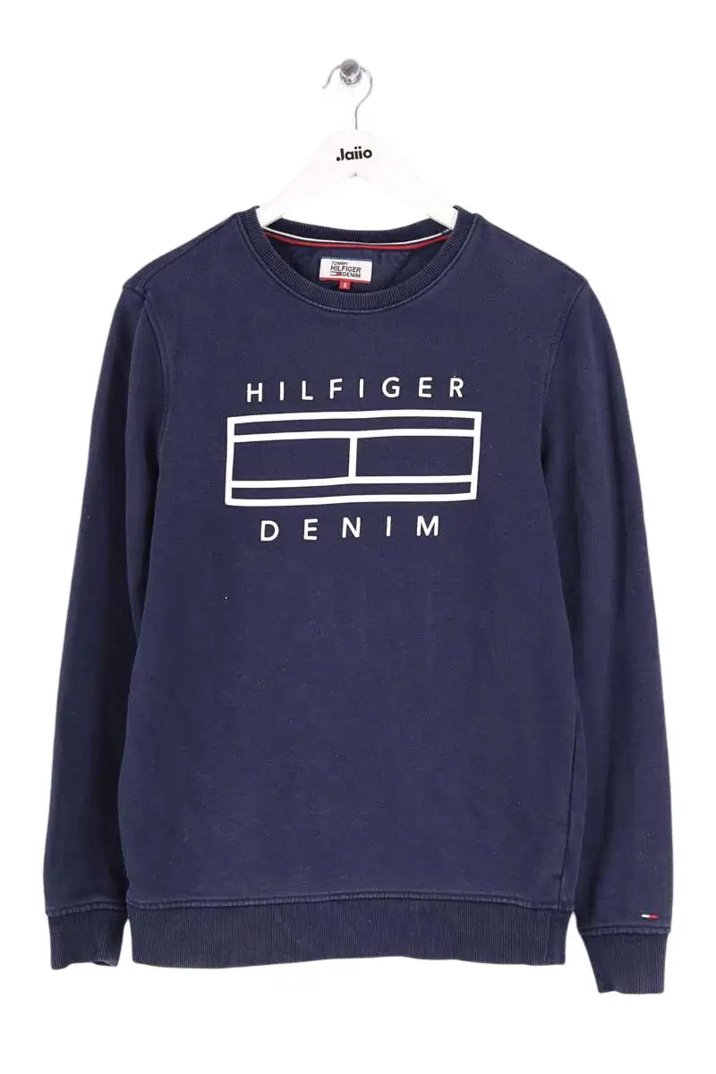 Sweatshirt Tommy Hilfiger Marine en Coton, taille S - Seconde Main