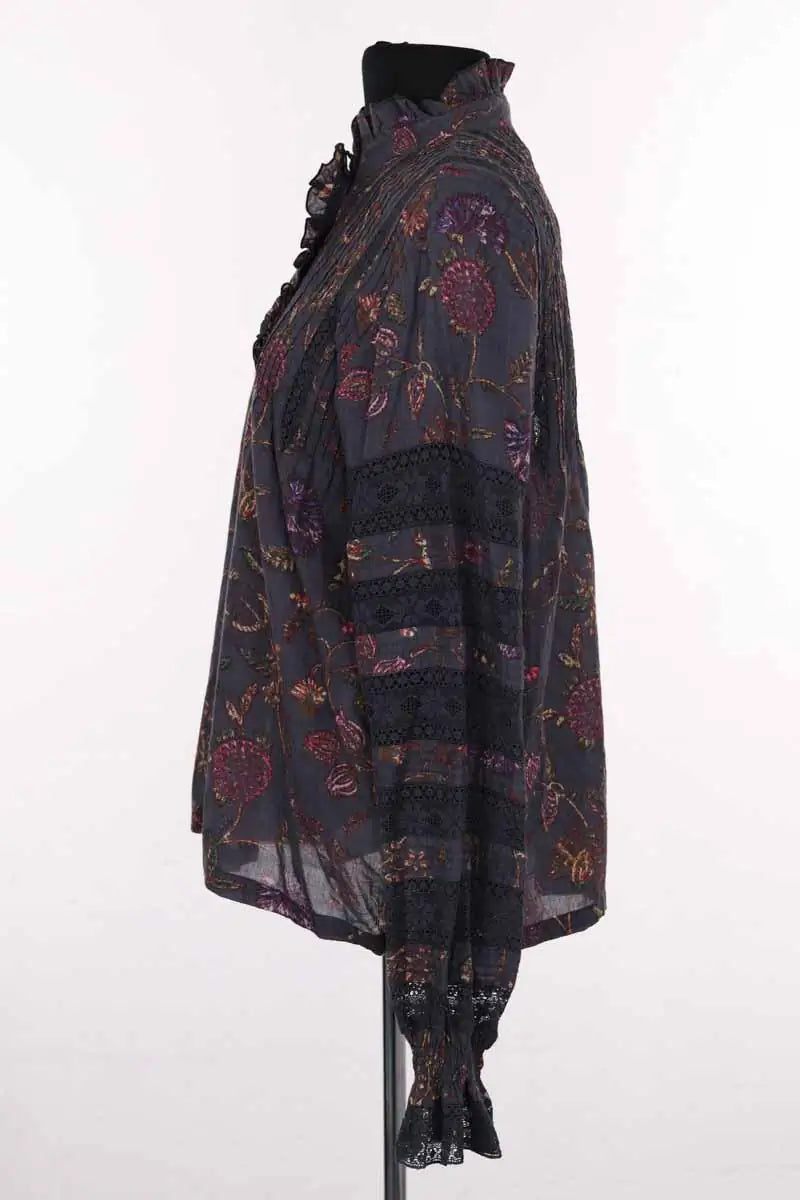 Blouse Antik Batik Violet en Coton