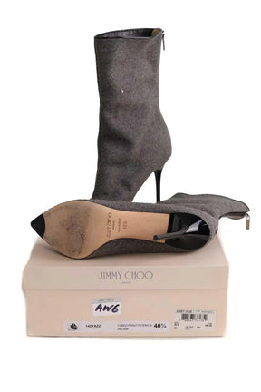 Boots Jimmy Choo Gris en Cuir