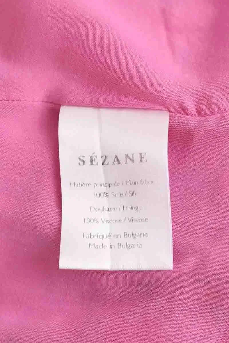 Robe Sézane Rose en Soie