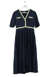 Robe Sandro Marine en Viscose, taille L - Seconde Main