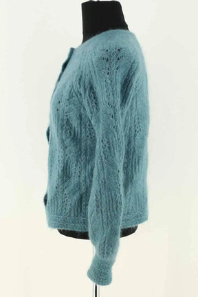 Cardigan Sézane Bleu en Laine