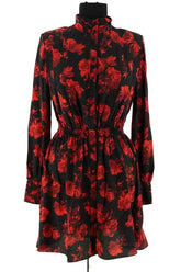 Robe The Kooples Noir en Soie, taille S - Seconde Main