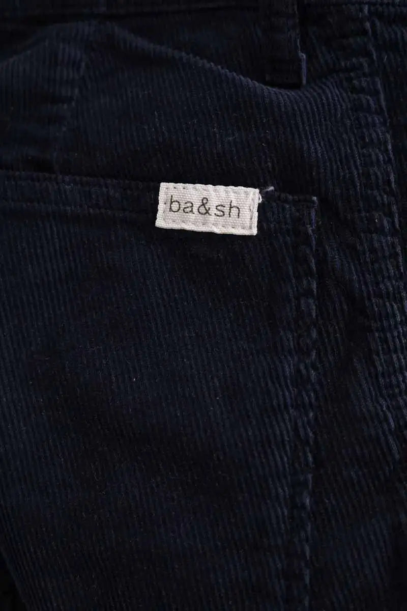 Pantalon court Ba&Sh Marine en Velours