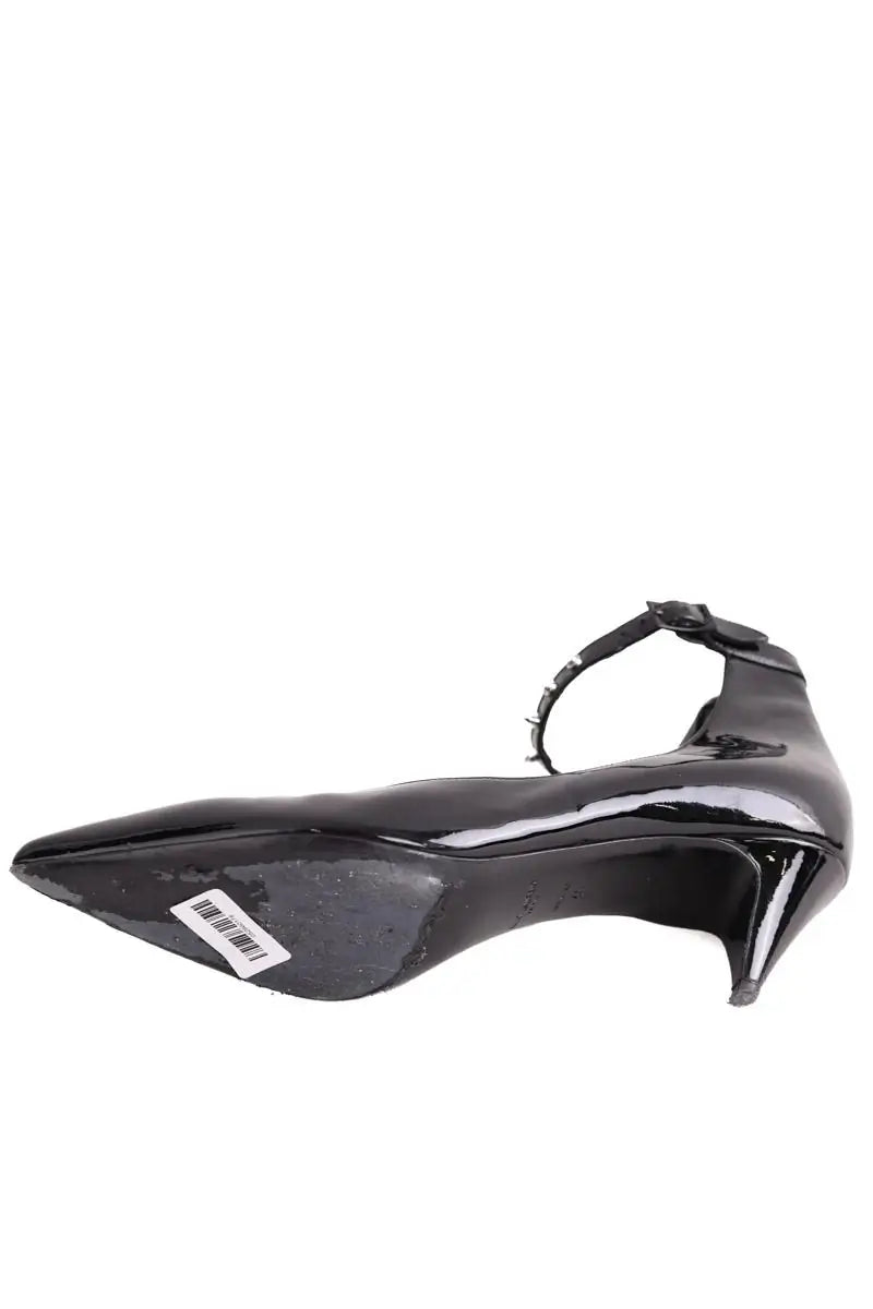 Talons Saint Laurent Noir en Cuir verni