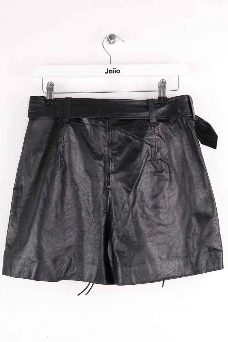 Bermuda Olivier Theyskens Noir en Cuir