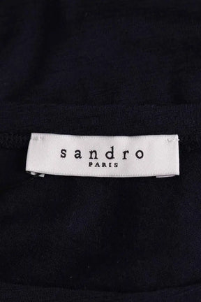Top Sandro Bleu en Laine