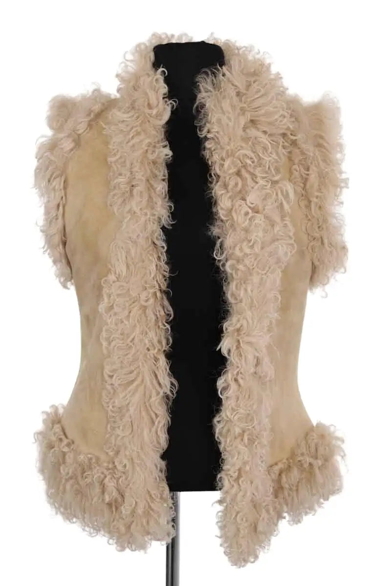 Veste Chloé Beige en Fourrure, taille S - Seconde Main