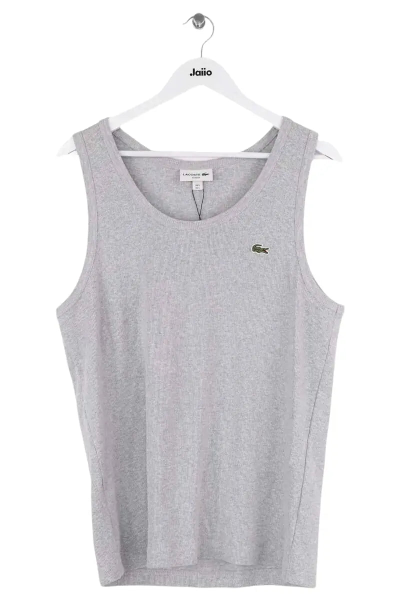 Top sans manche Lacoste Gris en Coton, taille L - Seconde Main