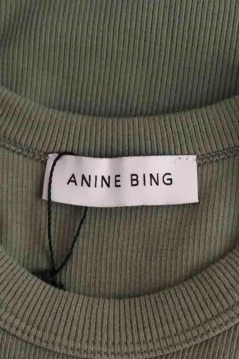 Top sans manche Anine Bing Kaki en Coton