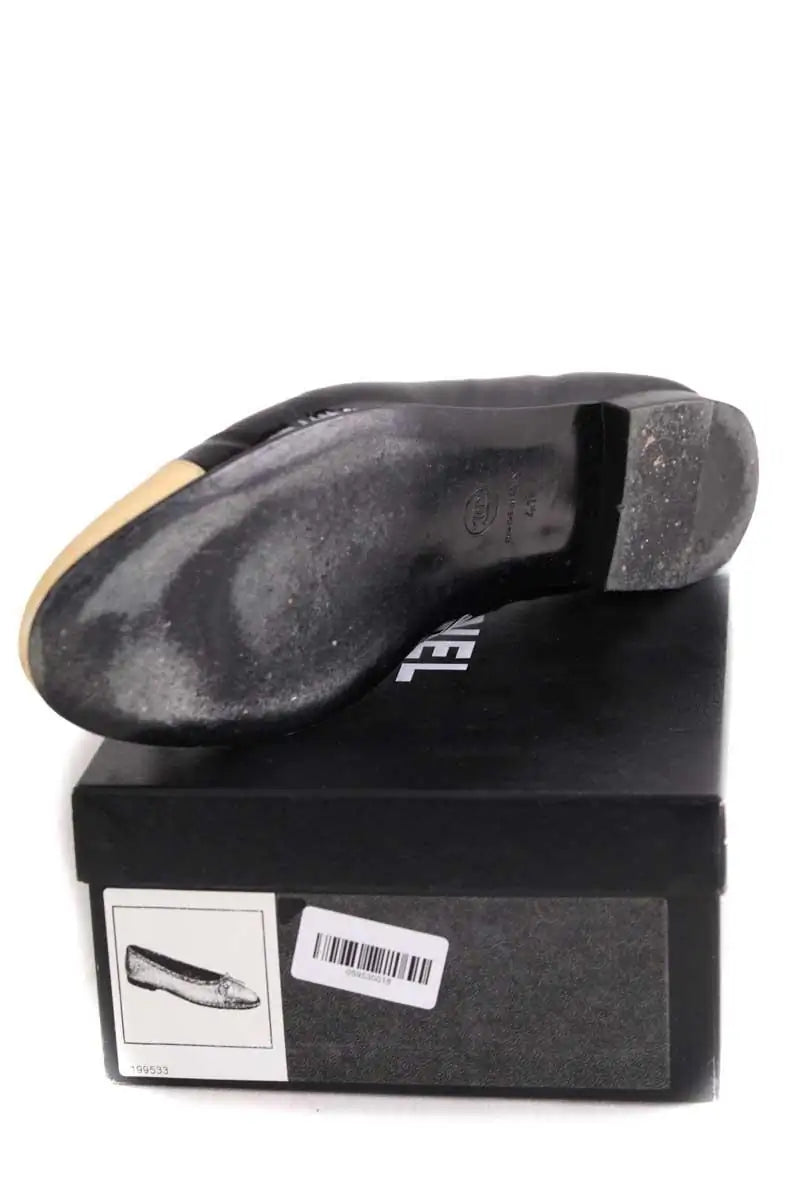 Ballerines Chanel Noir en Cuir