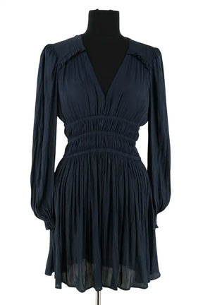 Robe Maje Bleu en Synthétique, taille S - Seconde Main