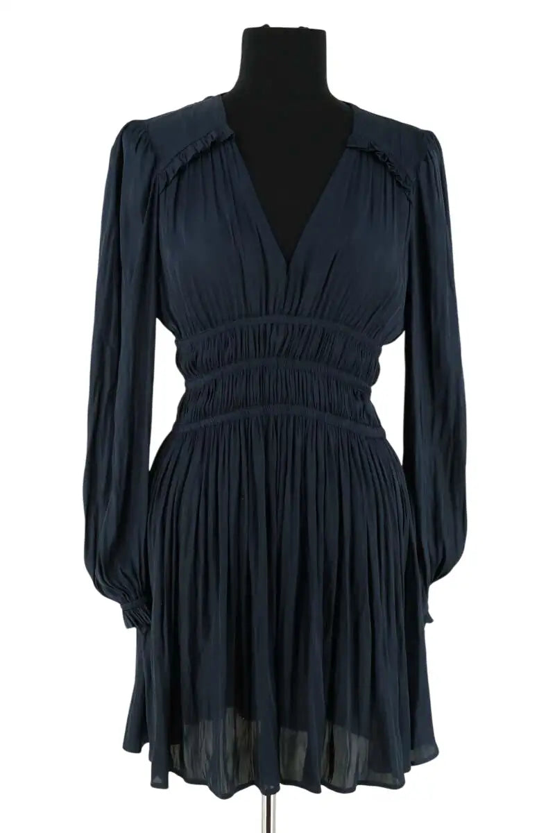 Robe Maje Bleu en Synthétique, taille S - Seconde Main