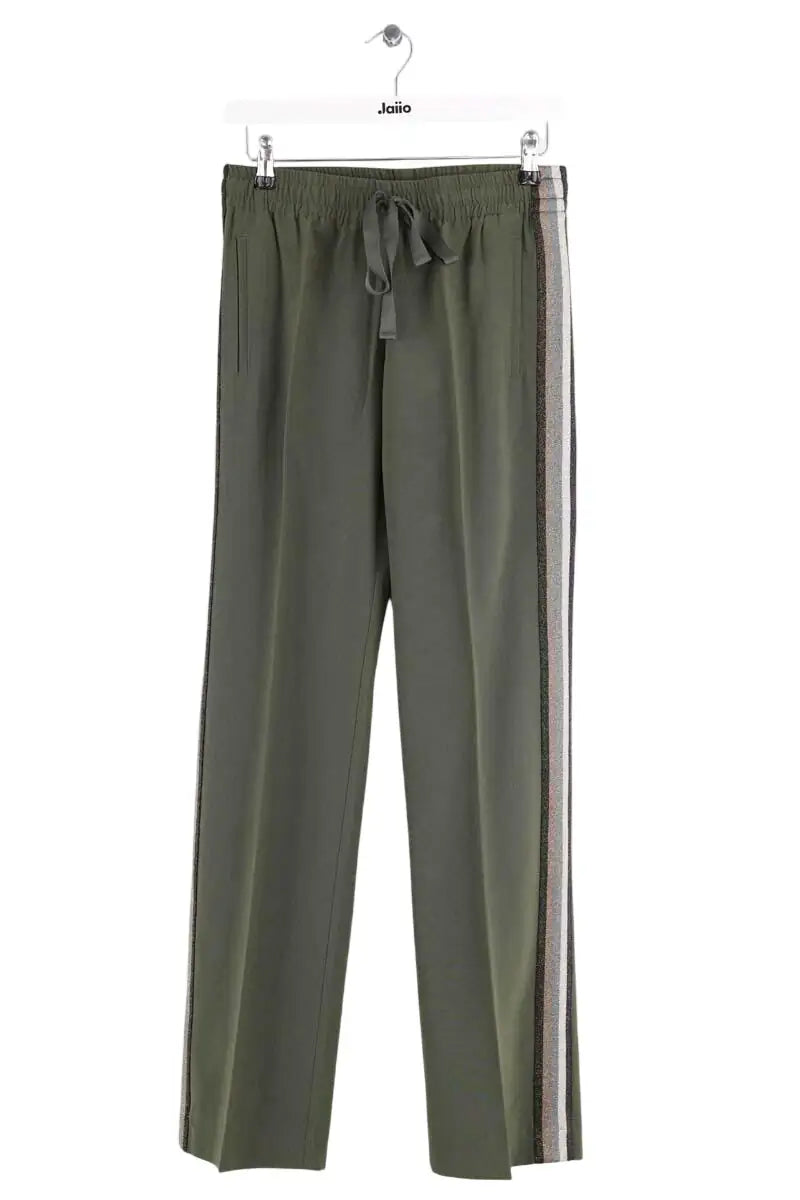 Pantalon droit Zadig & Voltaire Kaki en Synthétique, taille S - Seconde Main