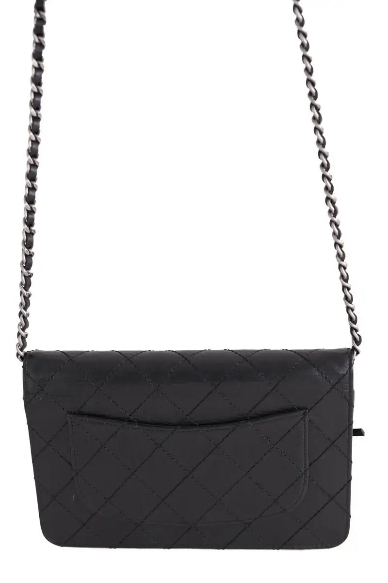 Sac à bandoulière Chanel Wallet On Chain 2.55 Noir en Cuir