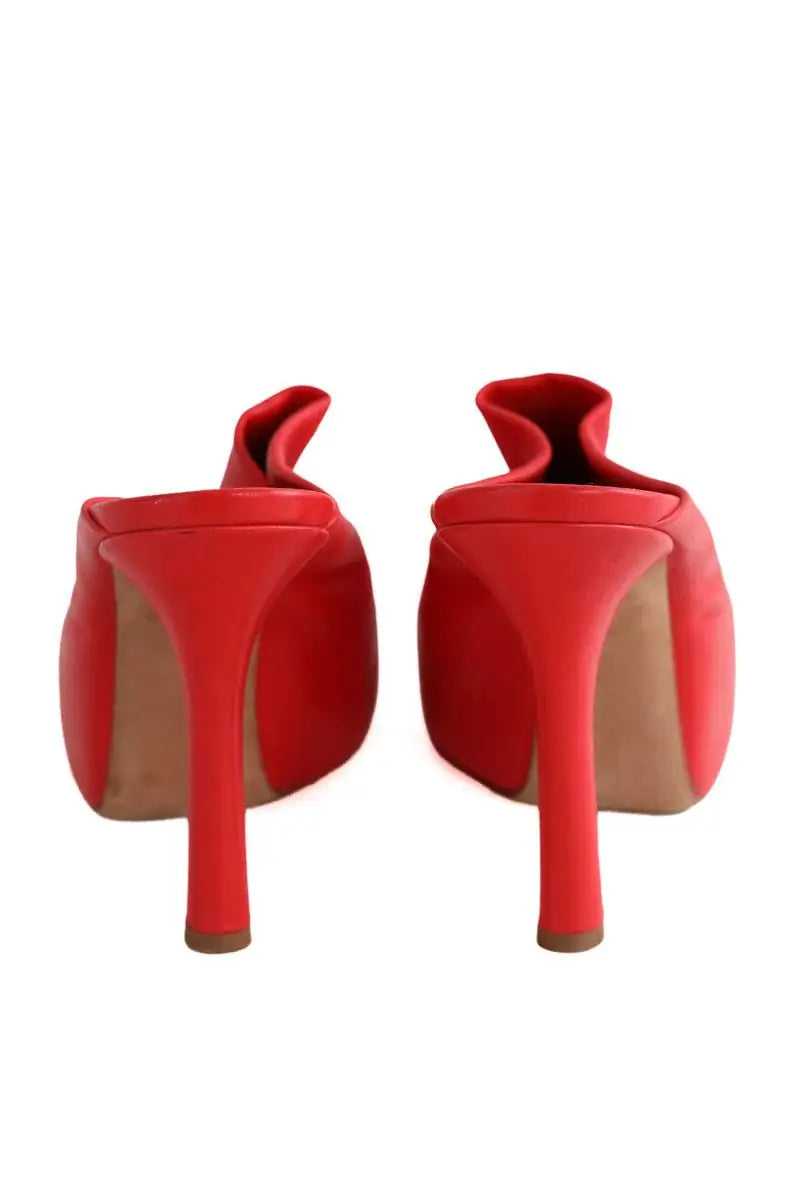 Talons Bottega Veneta Rouge en Cuir