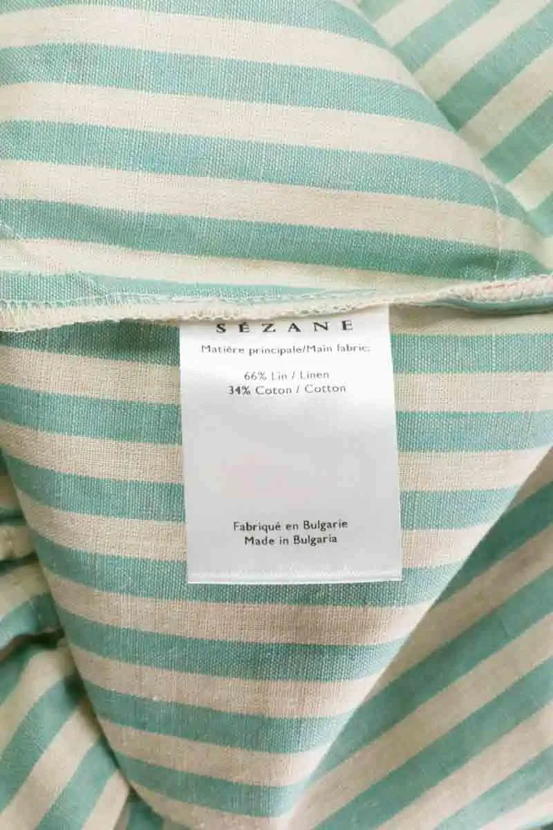 Pantalon Sézane Bleu en Lin