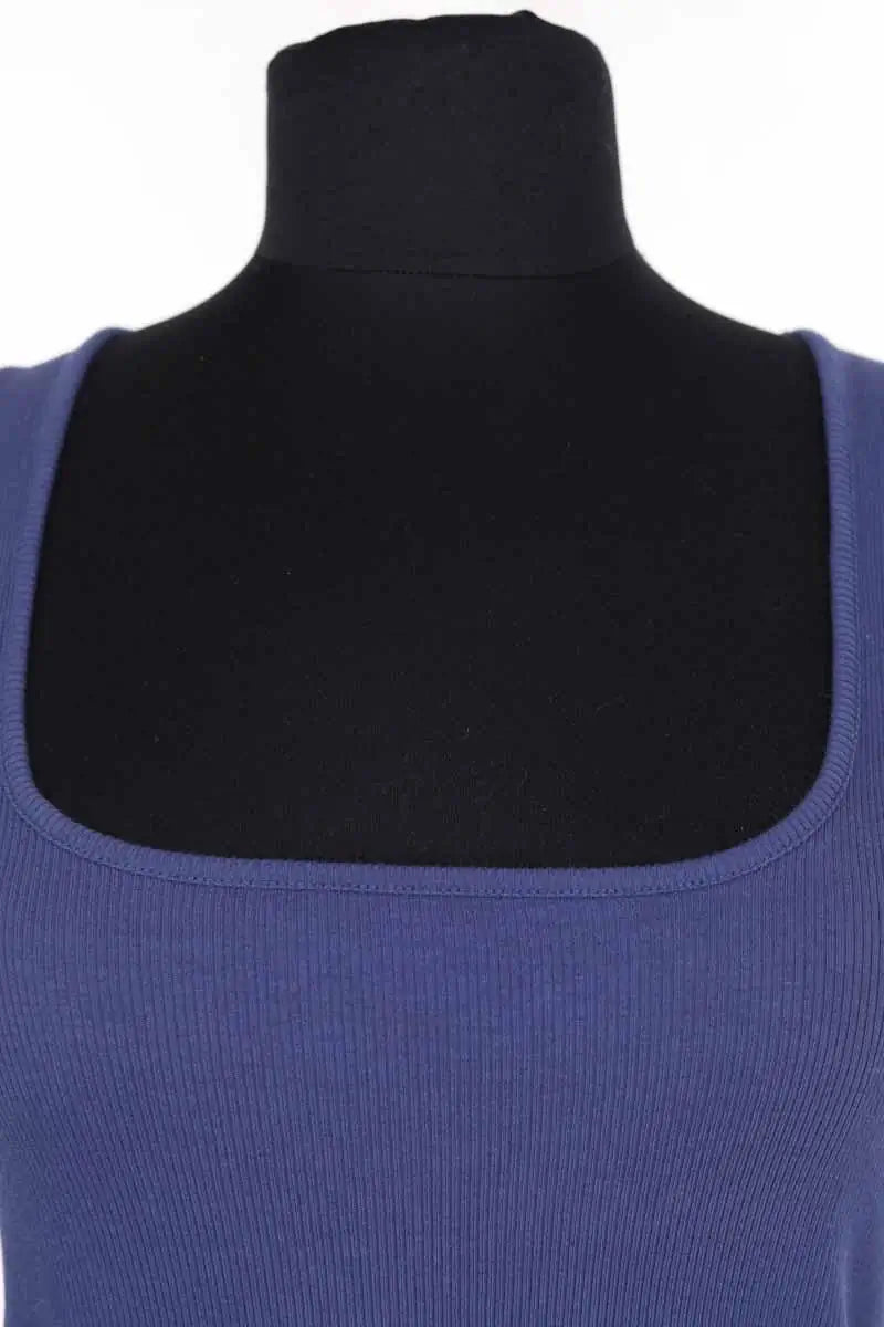 Top Sézane Bleu en Coton