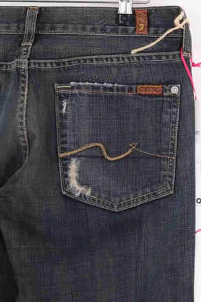 Jean 7 For All Mankind Bleu en Coton