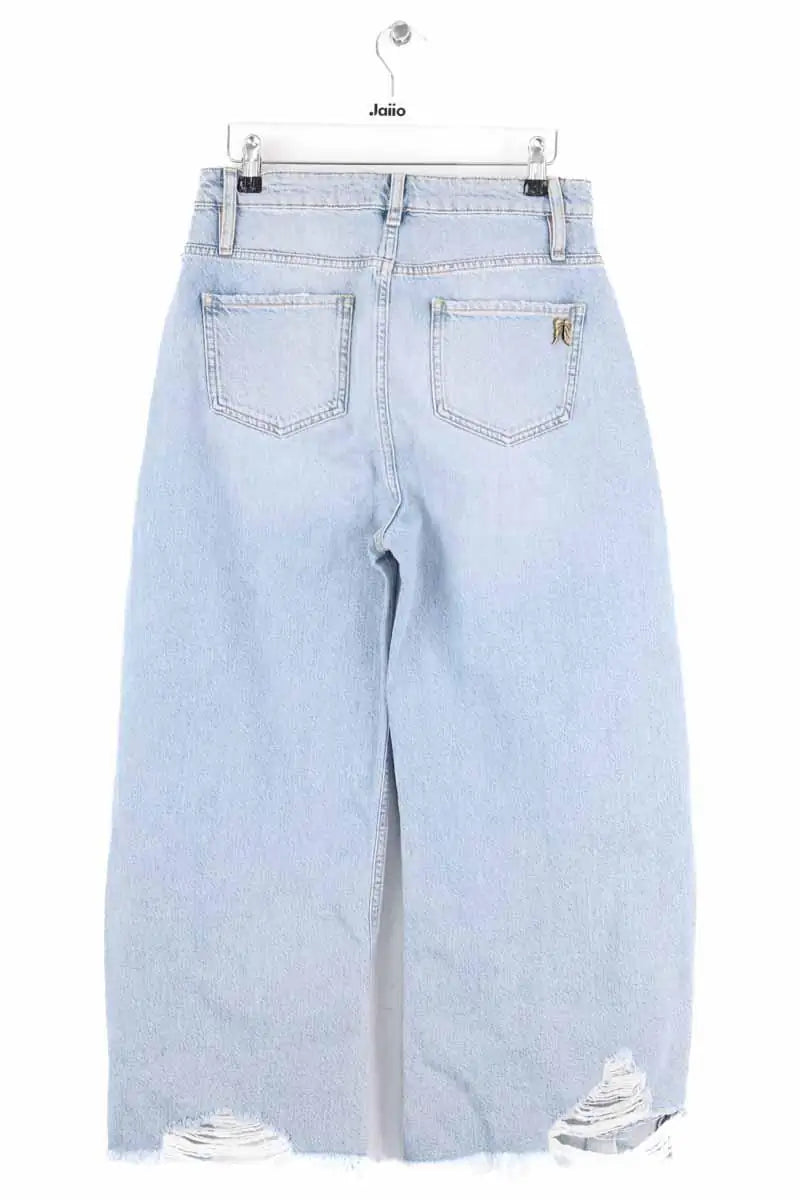 Jean ballon Berenice Pollina Bleu en Coton