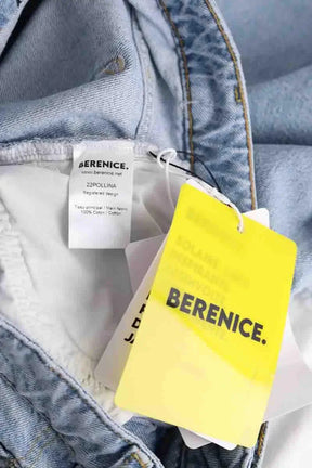 Jean ballon Berenice Pollina Bleu en Coton