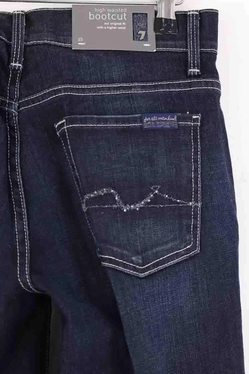 Jean bootcut 7 For All Mankind Bleu en Coton