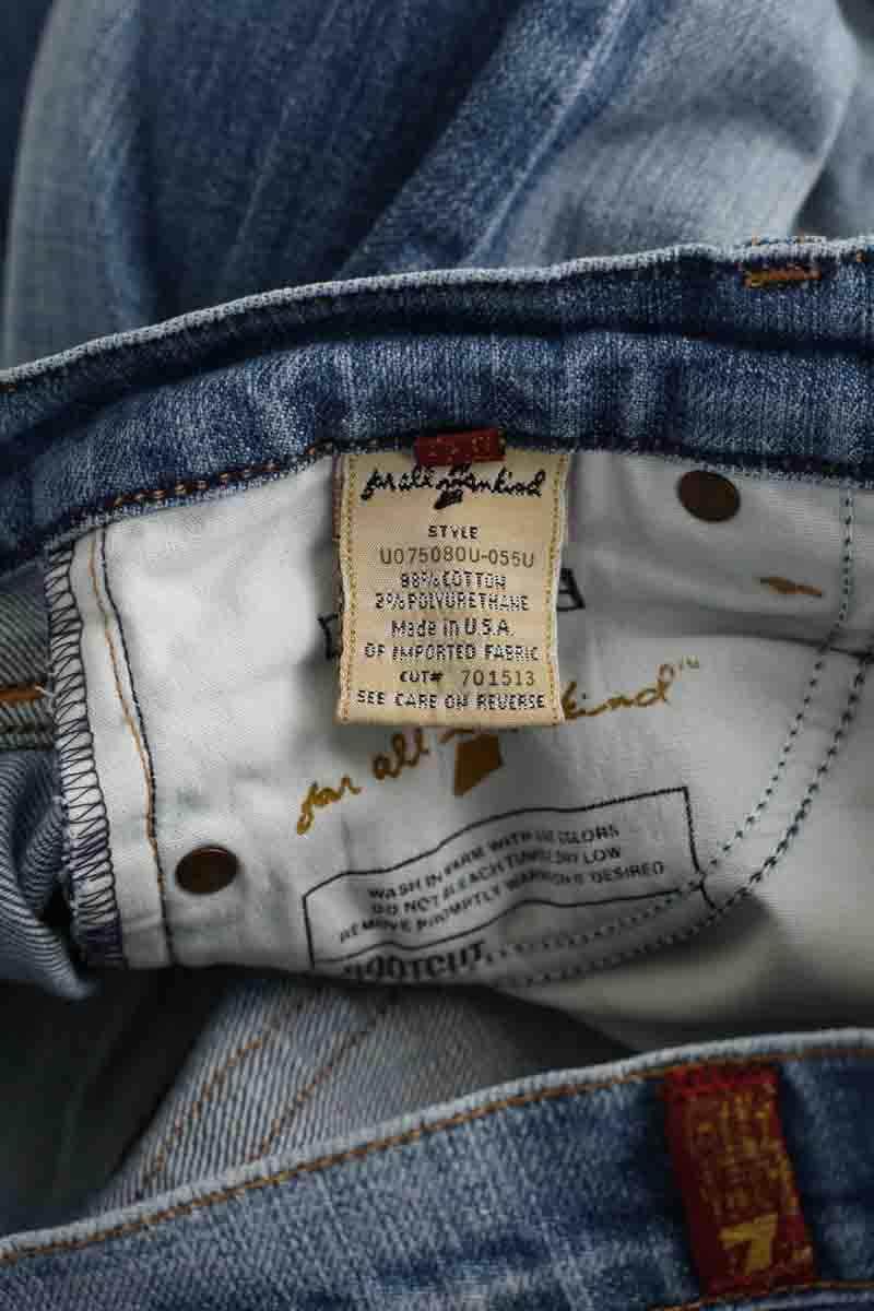 Jean bootcut 7 For All Mankind Bleu en Coton