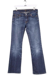 Jean bootcut 7 For All Mankind Bleu en Coton, taille XS - Seconde Main